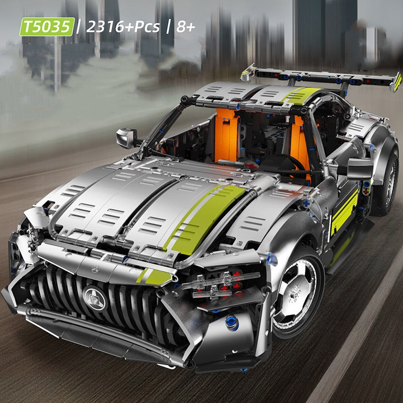 Super Running Building Blocks Racing Car Decoration Children Educational Assembled Toys