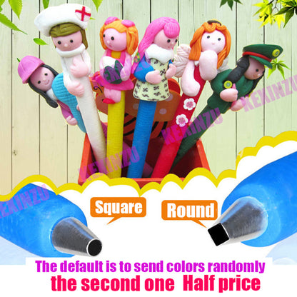 Soft pottery stationery cute cartoon ballpoint pen - LJ Enterprise