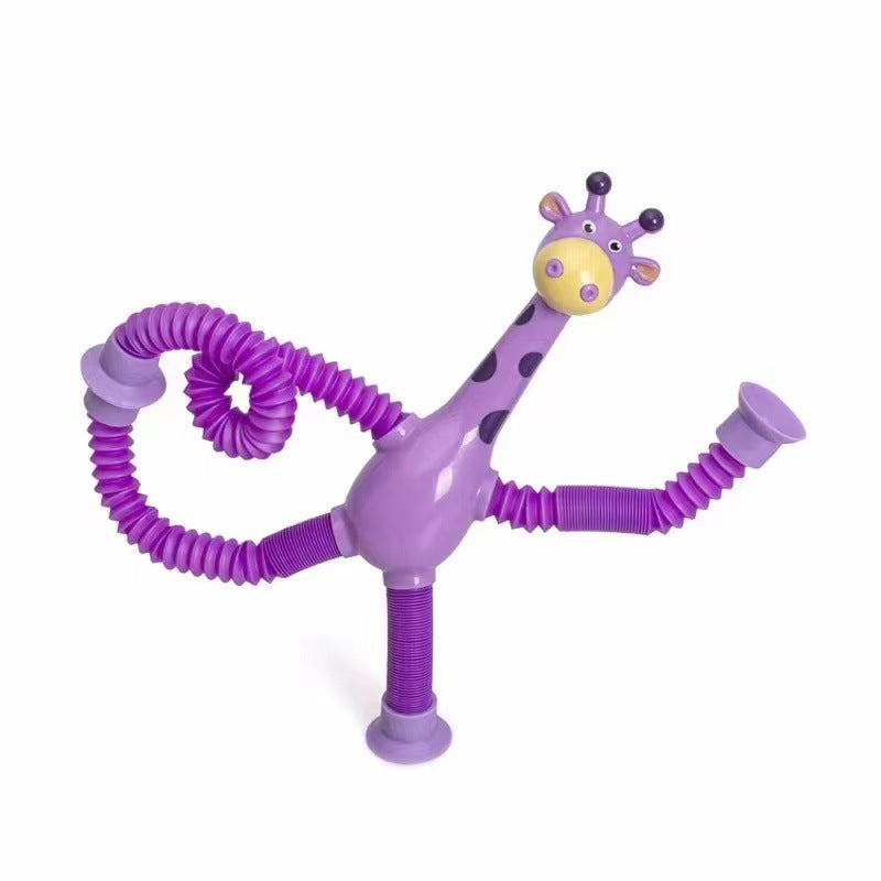 Giraffe Tubes Sensory Toys Novelty Spring Fidget Toy Stretch Tube Stress Relief Toy