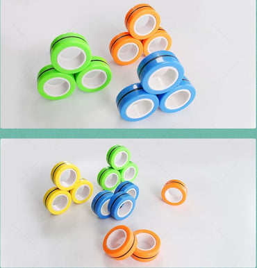Magnetic finger rotating ring