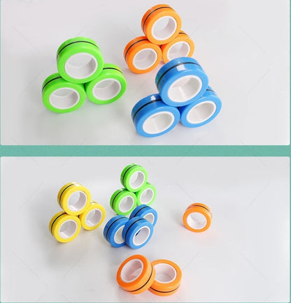Magnetic finger rotating ring