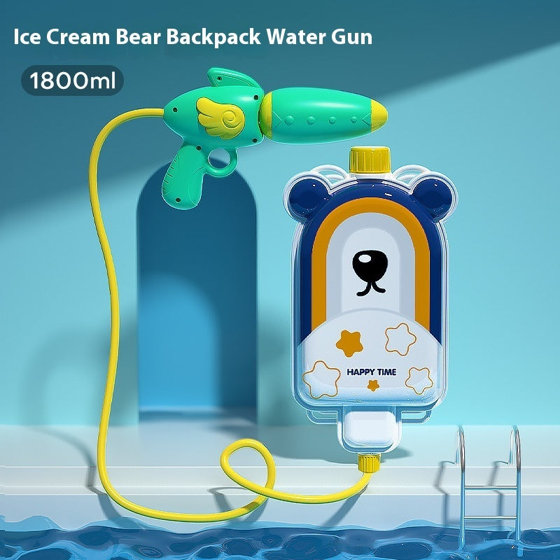Children's Cartoon Backpack Water Gun Water Beach Toys - LJ Enterprise