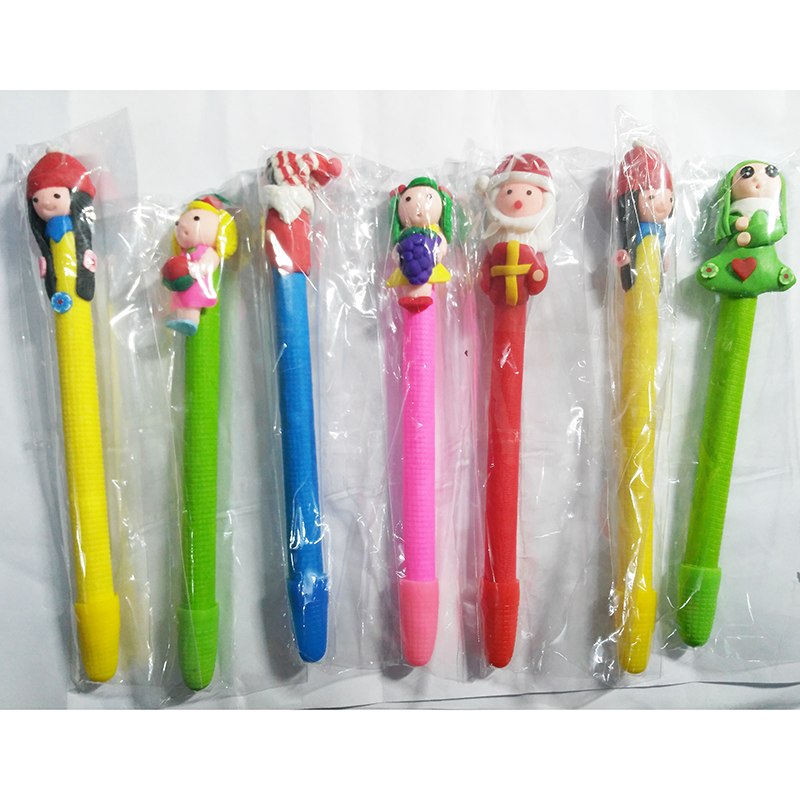 Soft pottery stationery cute cartoon ballpoint pen - LJ Enterprise