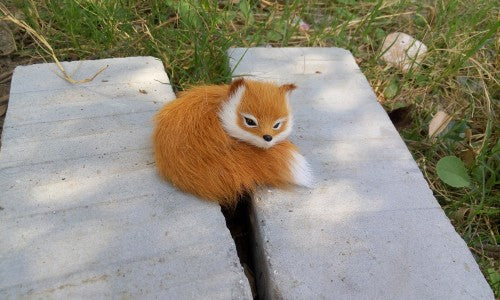 Fur Simulation Fox Photo Props Plush Toys