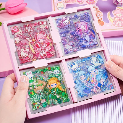 Twelve Constellation Stickers 00 Pieces Non-repeated Waterproof Goo Card Stickers Notebook Gift Box