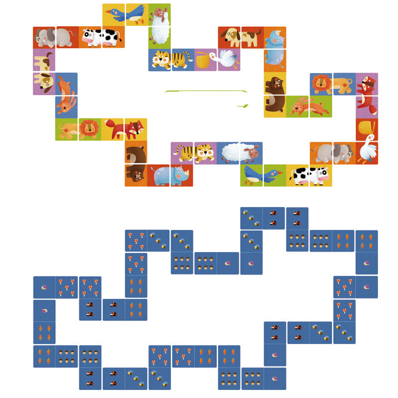 Solitaire Puzzle Flat Animal Head And Tail Matching Toy