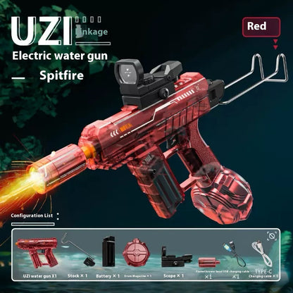 New Ice Mouse Ice Explosion Electric Water Gun Children's High-speed Continuous Hair Linkage Reloading Large Capacity Water Pistols Toy - LJ Enterprise
