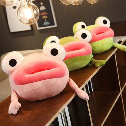 Big mouth frog plush toy doll