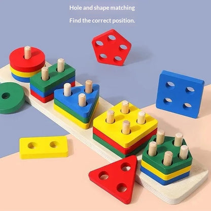 Hand-grab Board Puzzle Building Blockseducational Toys For Infants And Toddlers