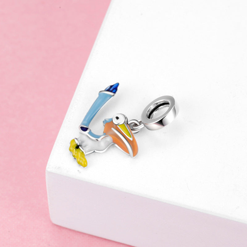 Cartoon Series Beads Pendant CharmS925 Silver Diy Bracelet Accessories Loose Beads - LJ Enterprise