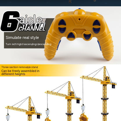 Remote Control Simulation Sound Toy Tower Crane Engineering Vehicle