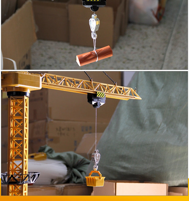 Remote Control Simulation Sound Toy Tower Crane Engineering Vehicle