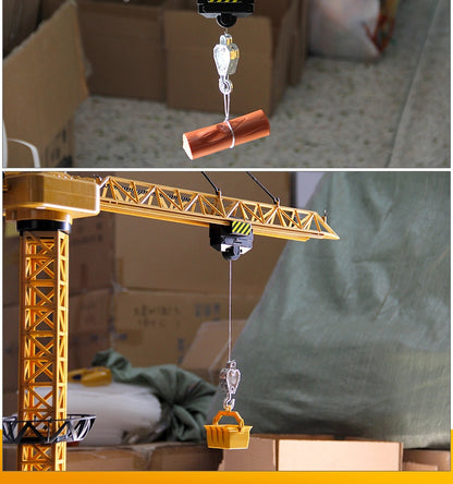 Remote Control Simulation Sound Toy Tower Crane Engineering Vehicle