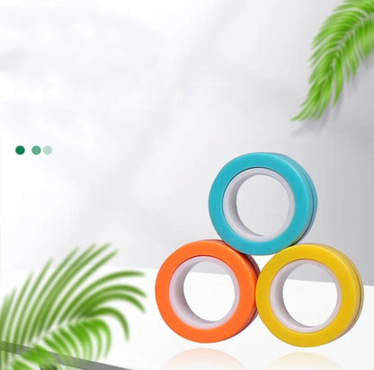 Magnetic finger rotating ring