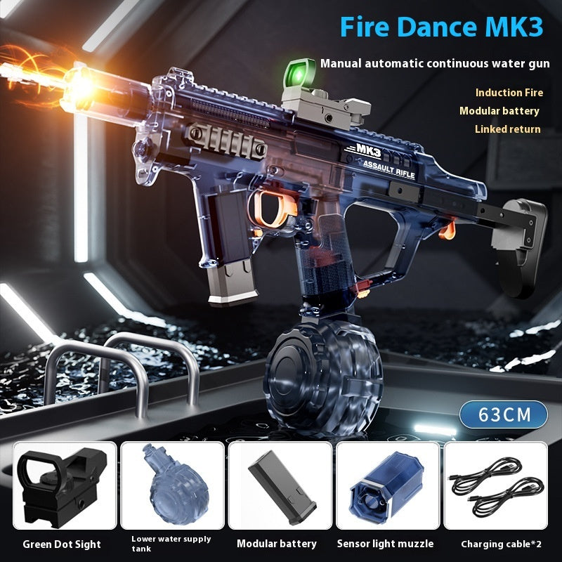 MK3 Fire And Dancing Water Gun Toy Large Capacity Cool Flashing Light - LJ Enterprise