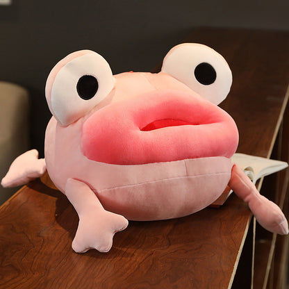Big mouth frog plush toy doll