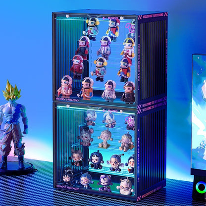 Large-capacity Acrylic Storage Display Rack, Transparent Dustproof Display Case For Action Figures And Collectibles