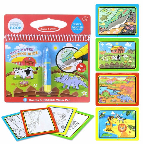 Children's Picture Books Water Painting Can Be Used Repeatedly  Water Sketch Book Kindergarten Painting Water Album Eight Bags