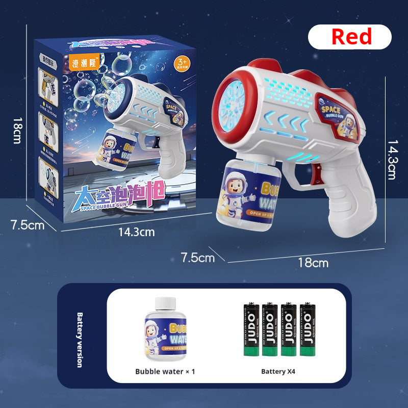 Bubble Machine Outer Space Astronauts Toy Automatic Gatling Electric
