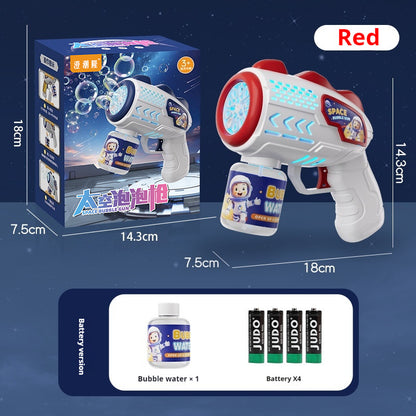 Bubble Machine Outer Space Astronauts Toy Automatic Gatling Electric