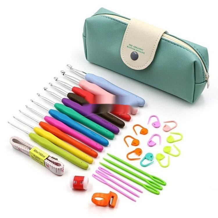 Crochet Needle Beard Pack Crochet Hook Set Colorful TPR Soft Handle Crochet - LJ Enterprise