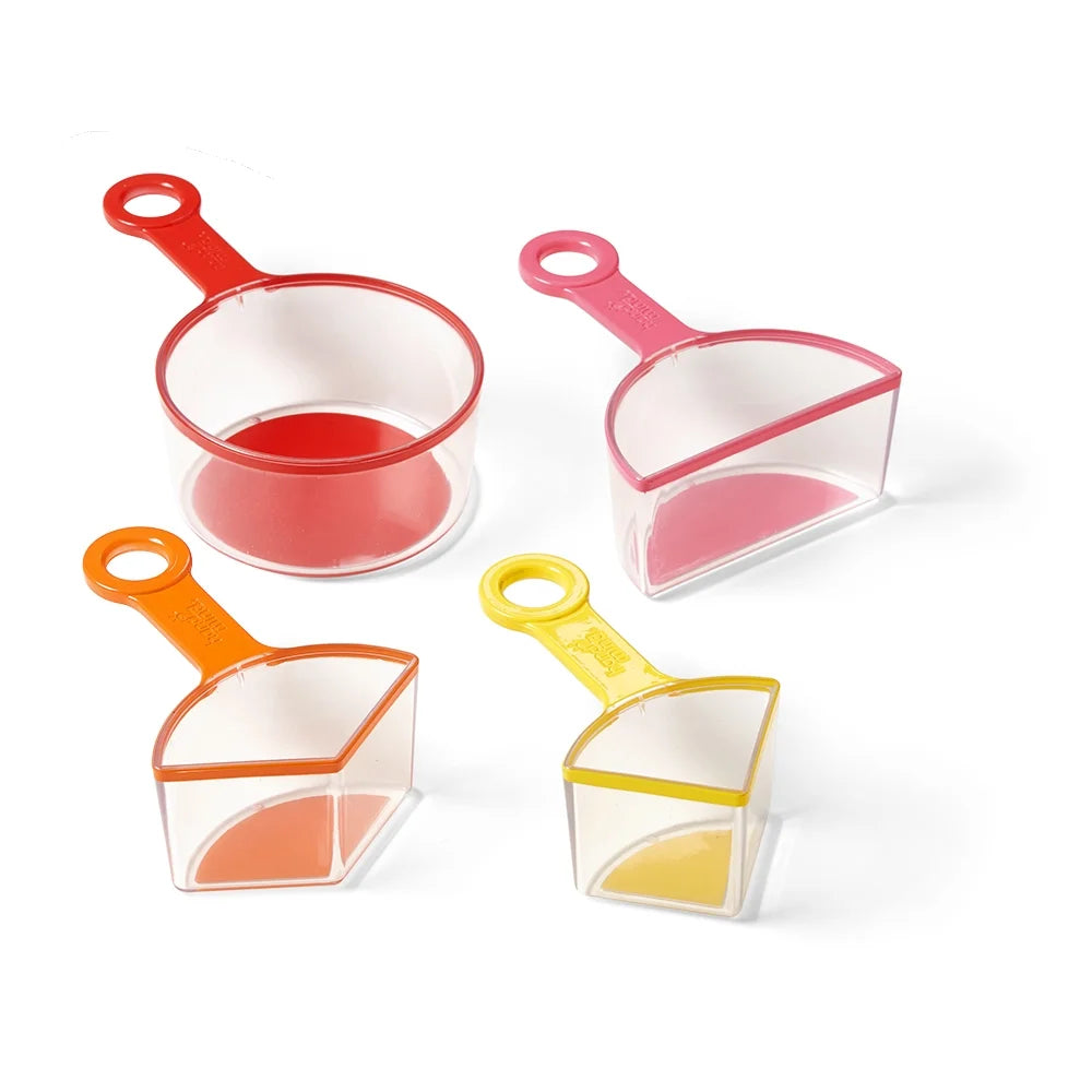 Rainbow Fraction Measuring Cups, Kids Kitchen Supplies (Set of 4), Mathematics & Counting Toys