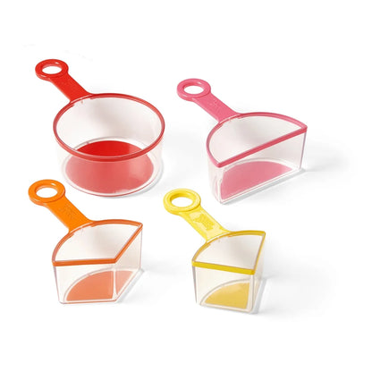 Rainbow Fraction Measuring Cups, Kids Kitchen Supplies (Set of 4), Mathematics & Counting Toys