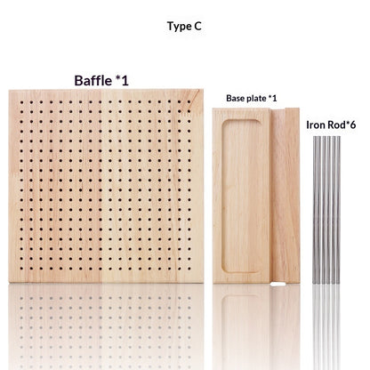 Knitted Yarn Shaped Crochet Square Solid Wood Woven Board - LJ Enterprise