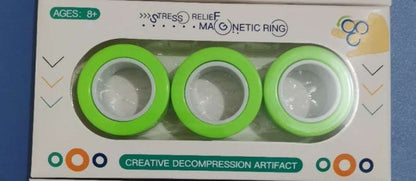 Magnetic finger rotating ring