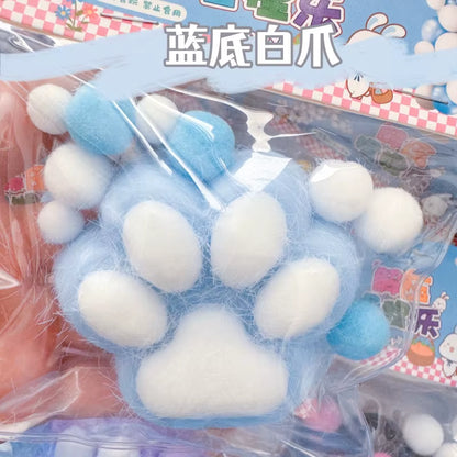 JN Handmade TPR Soft Pinch Squeeze Toy Unique Taba Squishy Paw for Kids 5-7 Years Slow Rebound Hamster Cat Paw Gift Idea