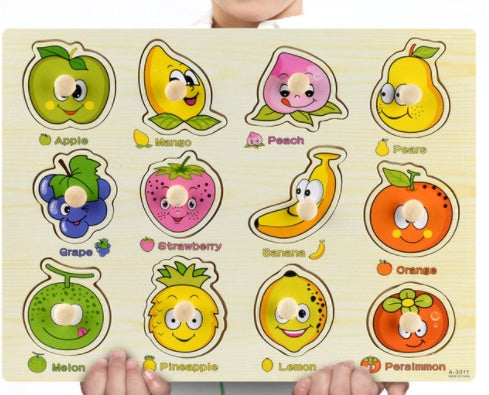 Early Childhood Education Puzzle Animal Alphabet Cognition Wooden Toys