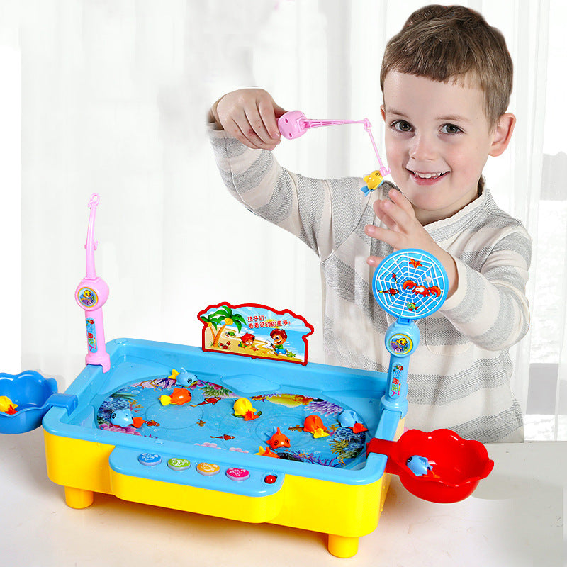 Electric magnetic fishing toy