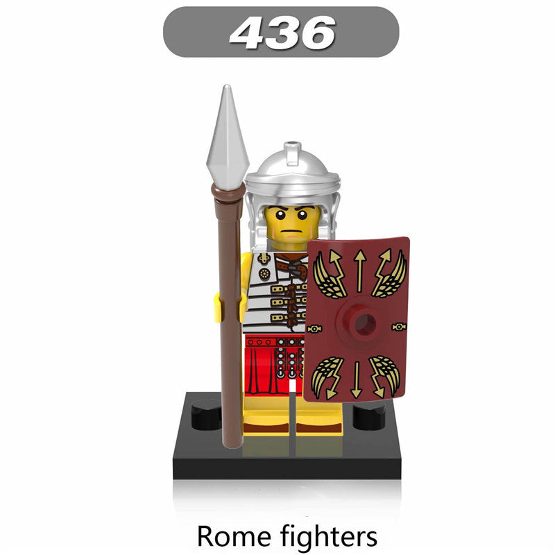 Spuffling Medieval Knight Blocks Siren Figure Roman Commander Spartan Gladiator Toy