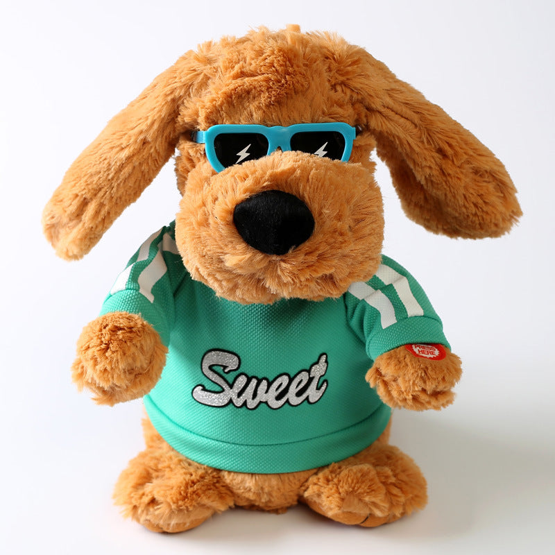Moving Ear Glasses Puppy Electric Plush Toy