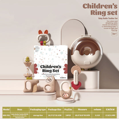 Baby Hand Rattle Toy Tooth Glue Can Be Boiled To Soothe