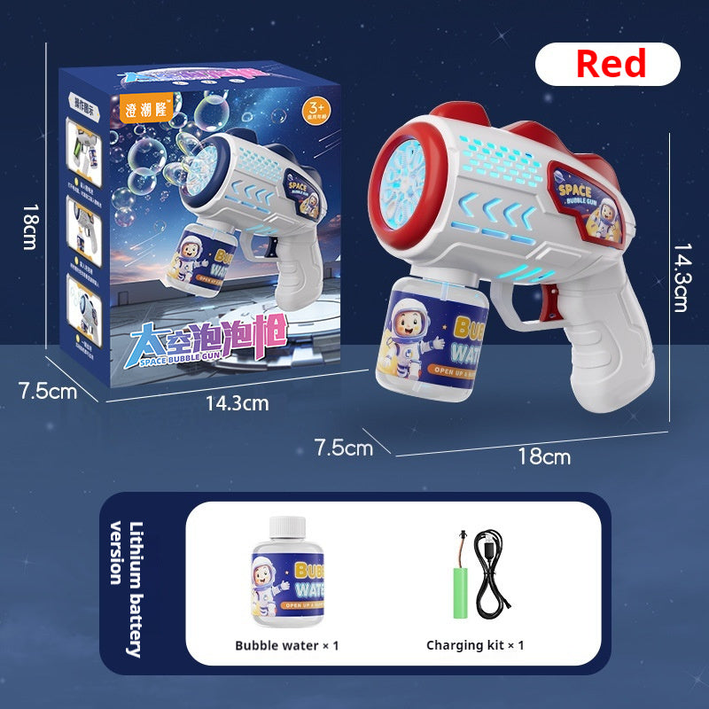 Bubble Machine Outer Space Astronauts Toy Automatic Gatling Electric