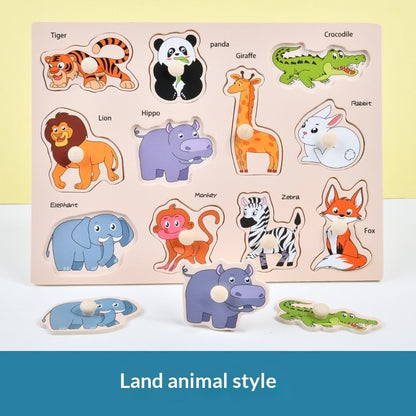 Hand-grab Board Puzzle Building Blockseducational Toys For Infants And Toddlers