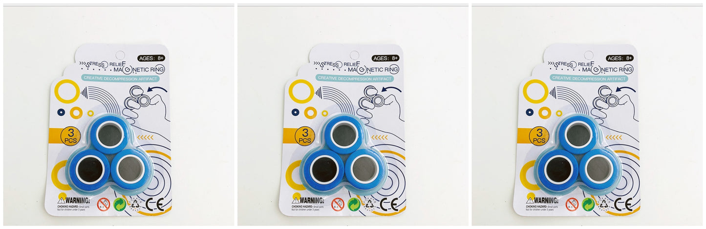 Magnetic finger rotating ring