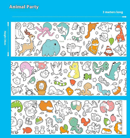 3 M Super Long Children's Graffiti Scroll Enlightenment Puzzle