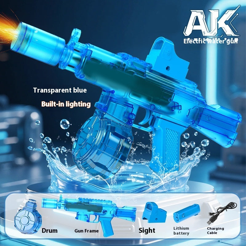 New Ice Mouse Ice Explosion Electric Water Gun Children's High-speed Continuous Hair Linkage Reloading Large Capacity Water Pistols Toy - LJ Enterprise