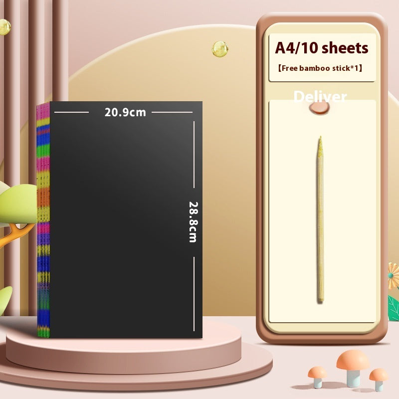 Children's Color Graffiti Paper Scraping Painting Books