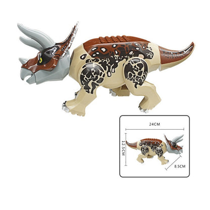 Jurassic Colorful Dinosaur Building Blocks Children's Puzzle Assembling And Inserting Boy Toys