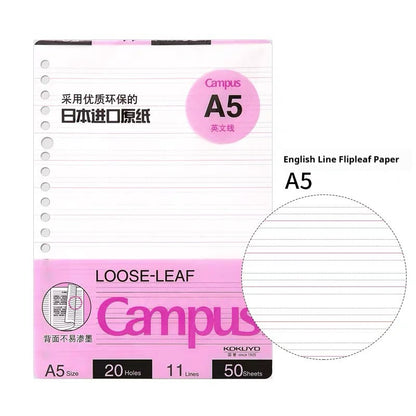 Loose Spiral Notebook Shell Pastel Cookie Soft Light Refill B5 Plaid Impression A5