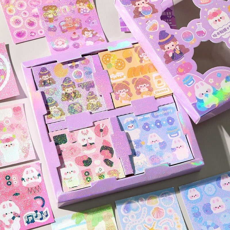 Twelve Constellation Stickers 00 Pieces Non-repeated Waterproof Goo Card Stickers Notebook Gift Box