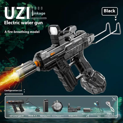New Ice Mouse Ice Explosion Electric Water Gun Children's High-speed Continuous Hair Linkage Reloading Large Capacity Water Pistols Toy - LJ Enterprise