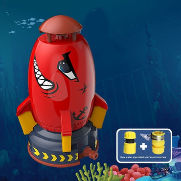 Children's Space Rocket Sprinkler Rotating Kweichow Moutai Water Toys