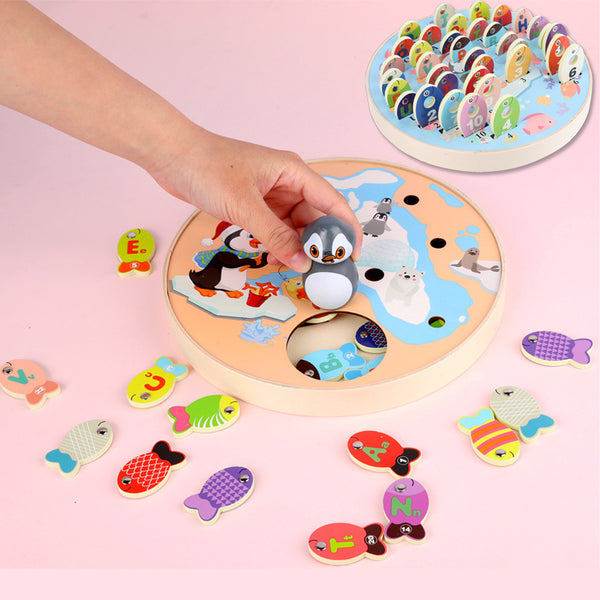Magnetic Fishing Toy Multifunctional Wooden Puzzle
