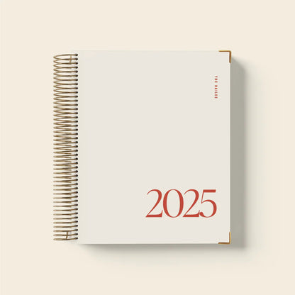 Daily Schedule Coil Notebook Cherry Red