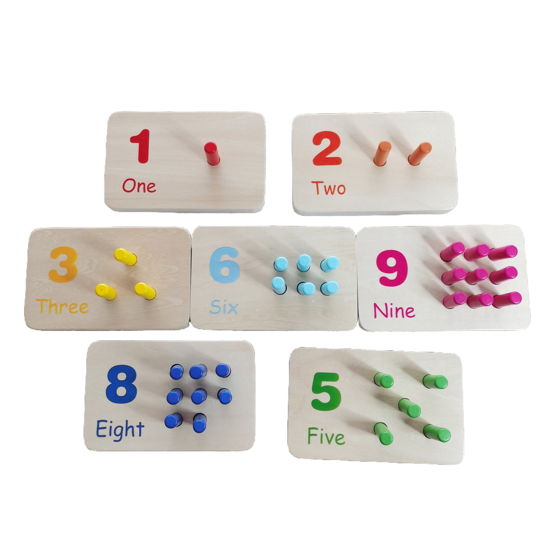 Montessori Wooden Educational Toy Counting & Number Board, Learning 1-10 Math Number, Preschool Activity for Toddlers, Toddler Learning Toys