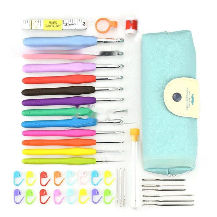 Crochet Needle Beard Pack Crochet Hook Set Colorful TPR Soft Handle Crochet - LJ Enterprise